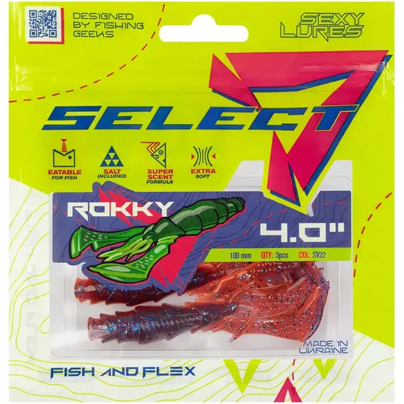 Силікон Select Rokky 4" SV22 (3 шт / уп), Расцветка силикона: SV22, фото , изображение 2